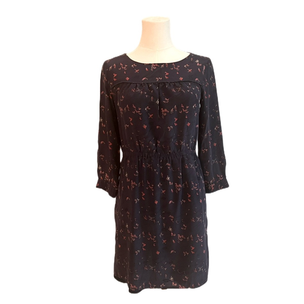 MADEWELL birds of life silk printed dress